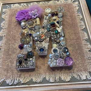 What’s your letter?Custom jeweled letters framed. One of a kind. $150.00